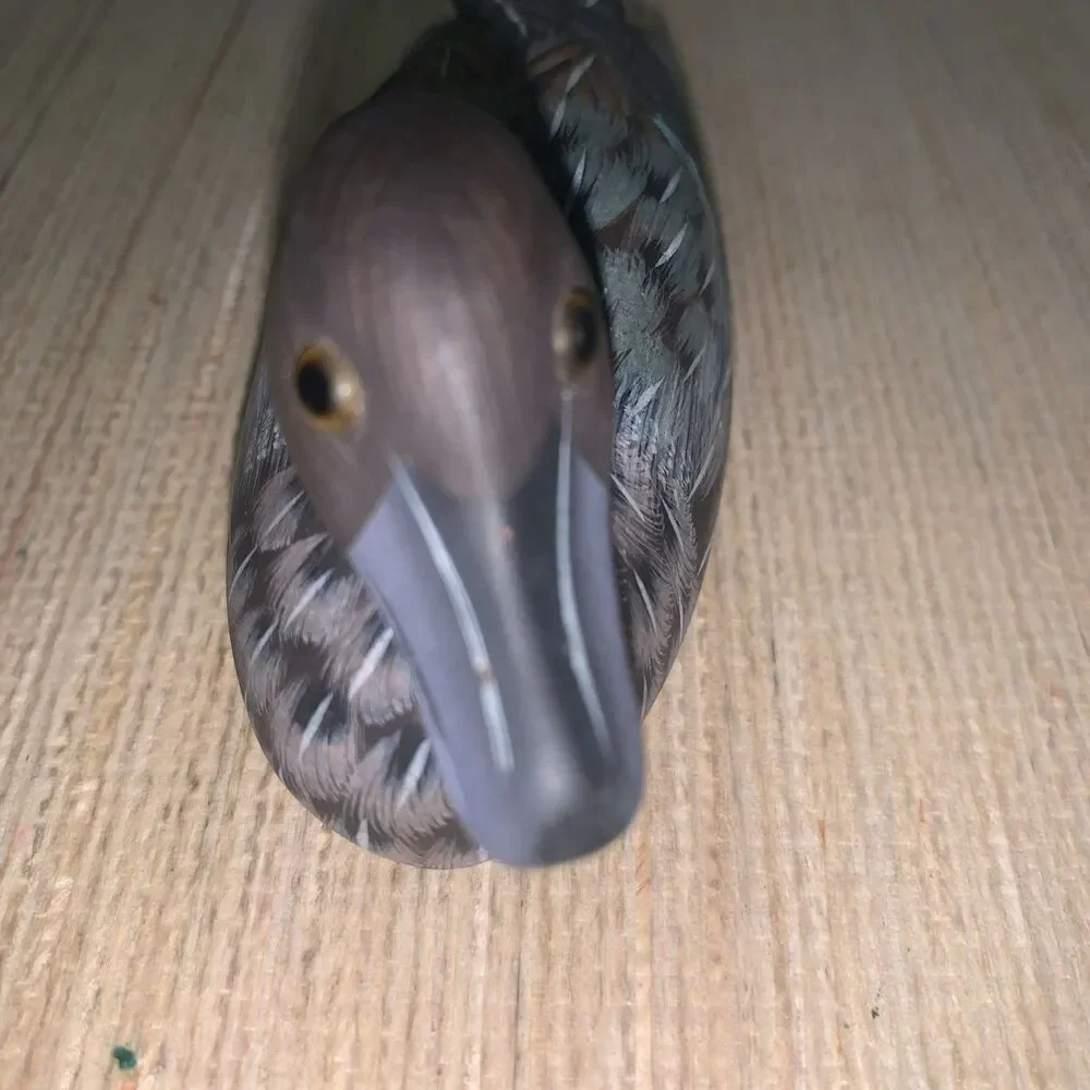 VTG 2 Hand Painted/Carved Wood Duck  People Republic Of China 1970-1990 Numbered